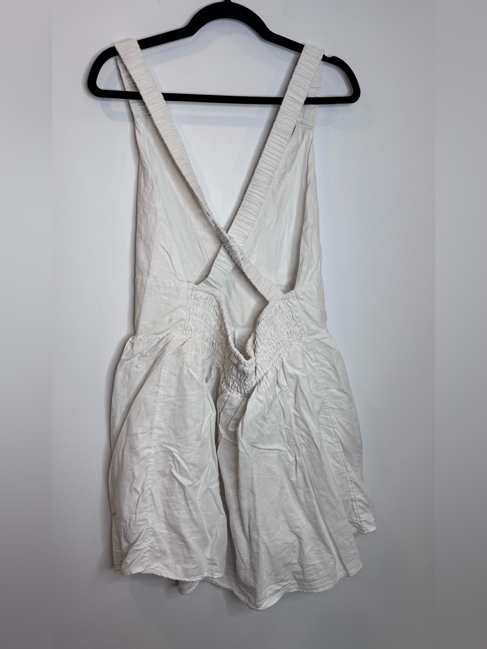 ABERCROMBIE & FITCH Women's Linen Scrunchie Strap Skort white Cross Back XL - Picture 3 of 7